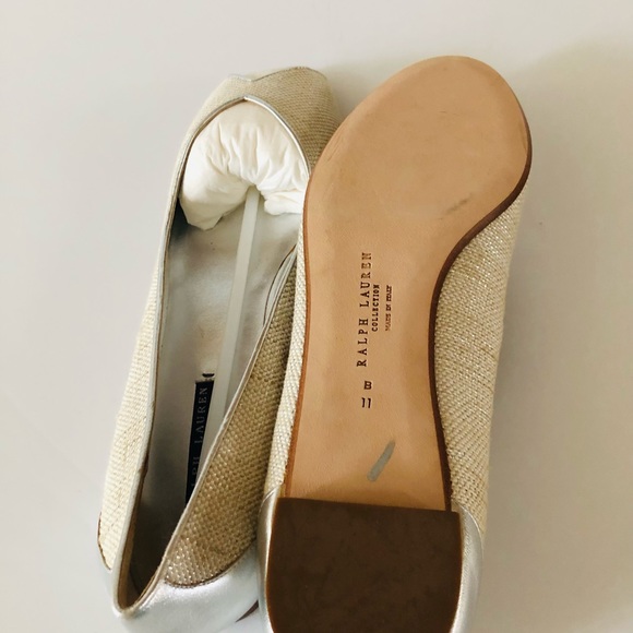 NEW! Ralph Lauren Collection Peep Toe Flats. - Picture 5 of 7